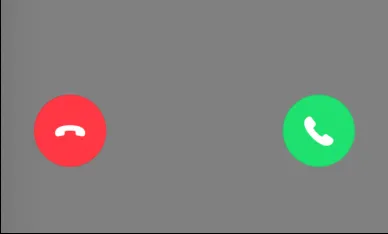 Preview of the Accept and Reject Call Button of Incoming Call