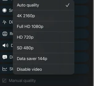 Screenshot shows the newly created Manual Quality Selector component.