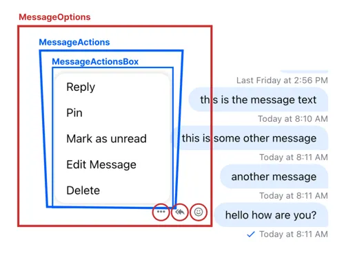 MessageOptions structure