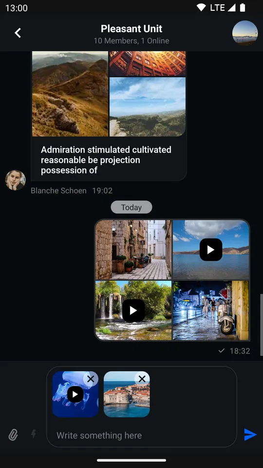 Custom Image and Video Attachment Previews Dark Mode