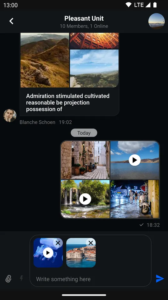 Default Image and Video Attachment Previews Dark Mode